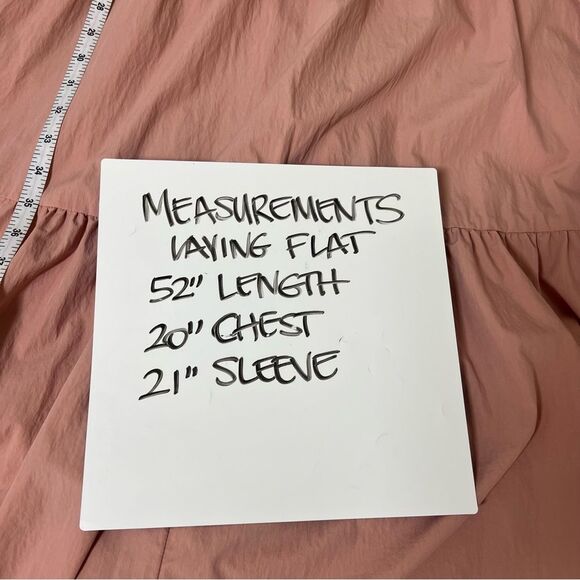 CO Women’s Size Large Dusty Pink Crew Neck Bubble Sleeve Tiered Maxi Dress - Picture 10 of 12